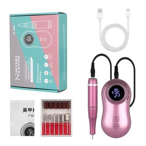 Professional Nail Drill Machine 35000RPM Speeds Rechargeable Manicure - VirtuousWares:Global