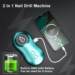 Professional Nail Drill Machine 35000RPM Speeds Rechargeable Manicure - VirtuousWares:Global