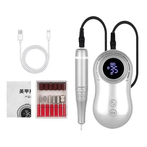 Professional Nail Drill Machine 35000RPM Speeds Rechargeable Manicure - VirtuousWares:Global