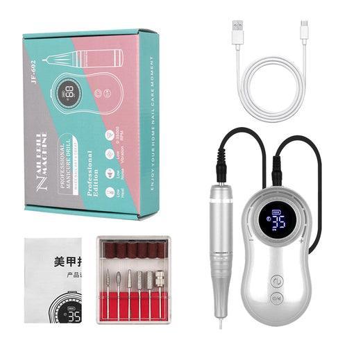 Professional Nail Drill Machine 35000RPM Speeds Rechargeable Manicure - VirtuousWares:Global