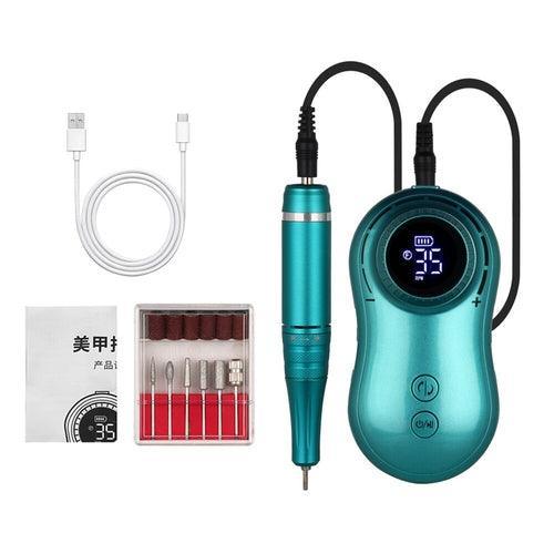 Professional Nail Drill Machine 35000RPM Speeds Rechargeable Manicure - VirtuousWares:Global