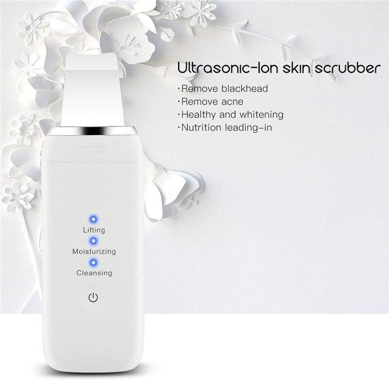Professional Ultrasonic Skin Scrubber Ion Deep Face Cleaning Peeling - VirtuousWares:Global