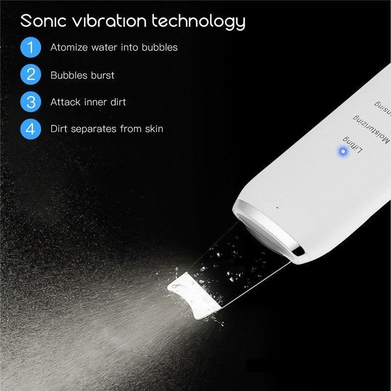 Professional Ultrasonic Skin Scrubber Ion Deep Face Cleaning Peeling - VirtuousWares:Global