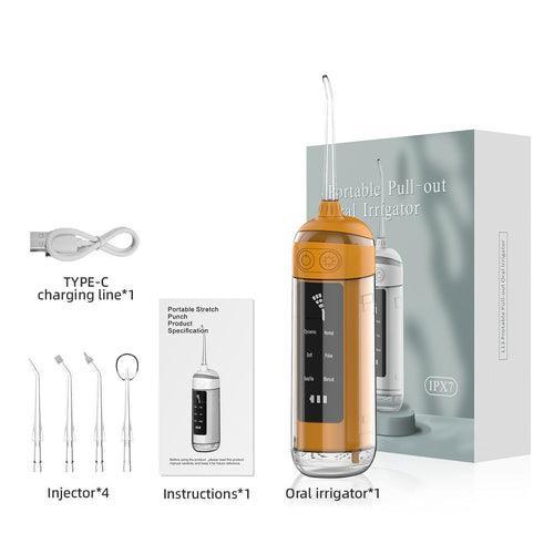 Pull-out Water Dental Flosser Oral Irrigator Rechargeable 180ML Tank - VirtuousWares:Global
