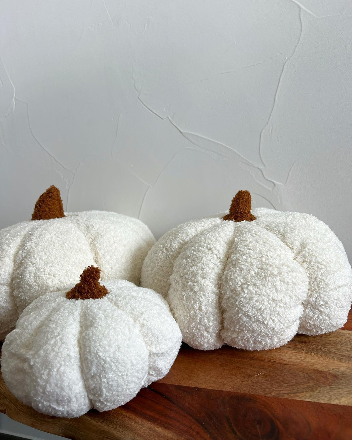 Pumpkin Fall boucle pillows, full pillow - VirtuousWares:Global