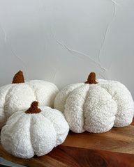 Pumpkin Fall boucle pillows, full pillow - VirtuousWares:Global