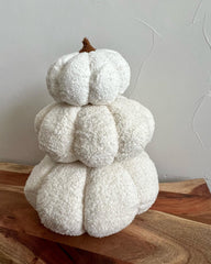 Pumpkin Fall boucle pillows, full pillow - VirtuousWares:Global