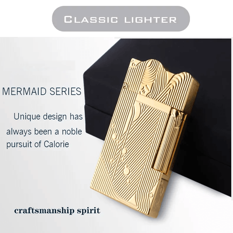 Pure copper One Piece King Gold Sleeping Mermaid Cigarette Lighter - VirtuousWares:Global