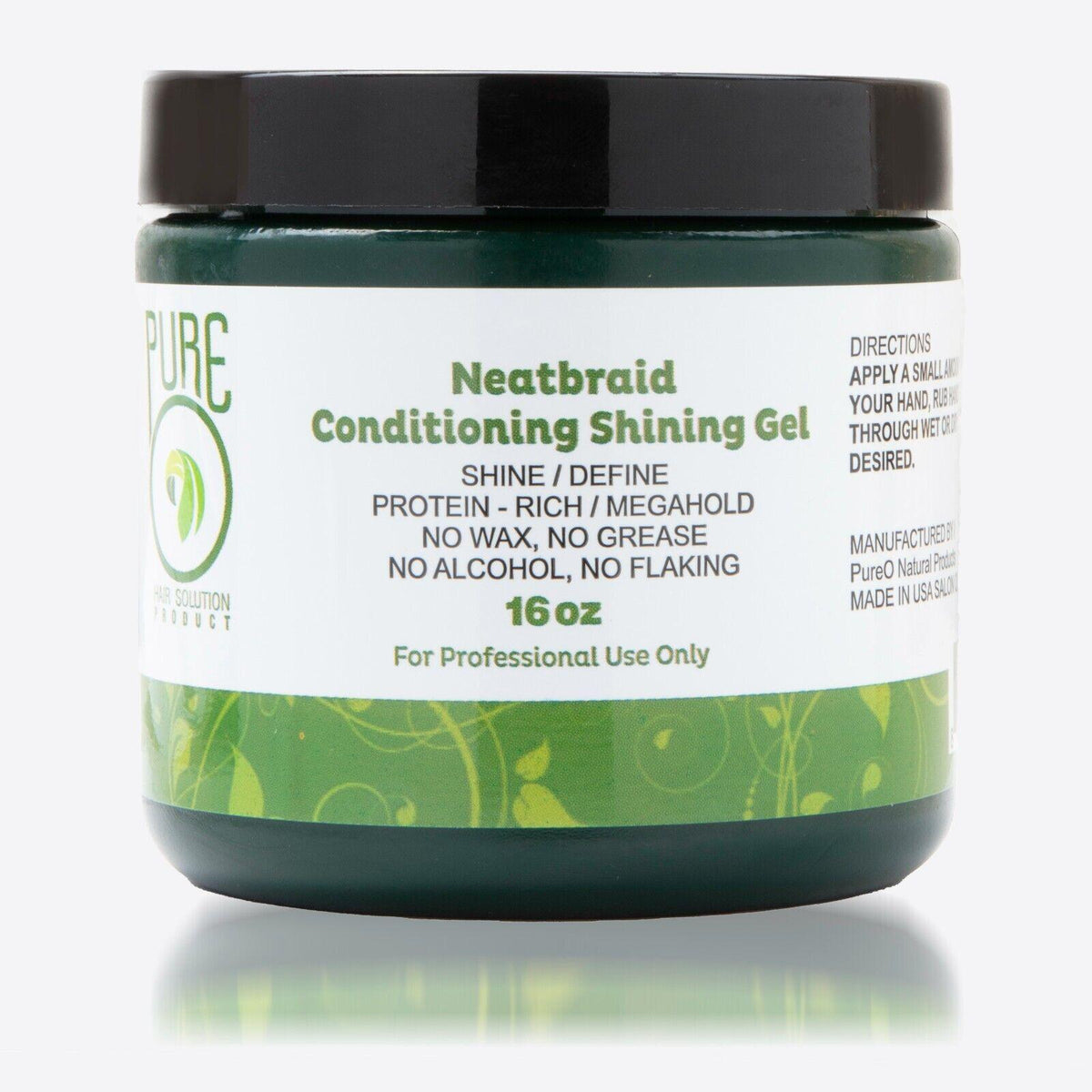 Pure O Neatbraid Conditioning Shining Gel 16oz - VirtuousWares:Global