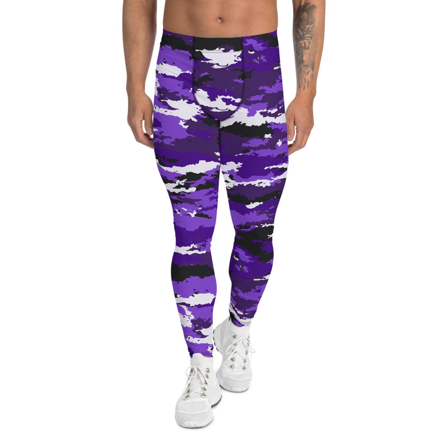 Purple Camo Leggings for Men - VirtuousWares:Global