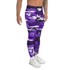 Purple Camo Leggings for Men - VirtuousWares:Global