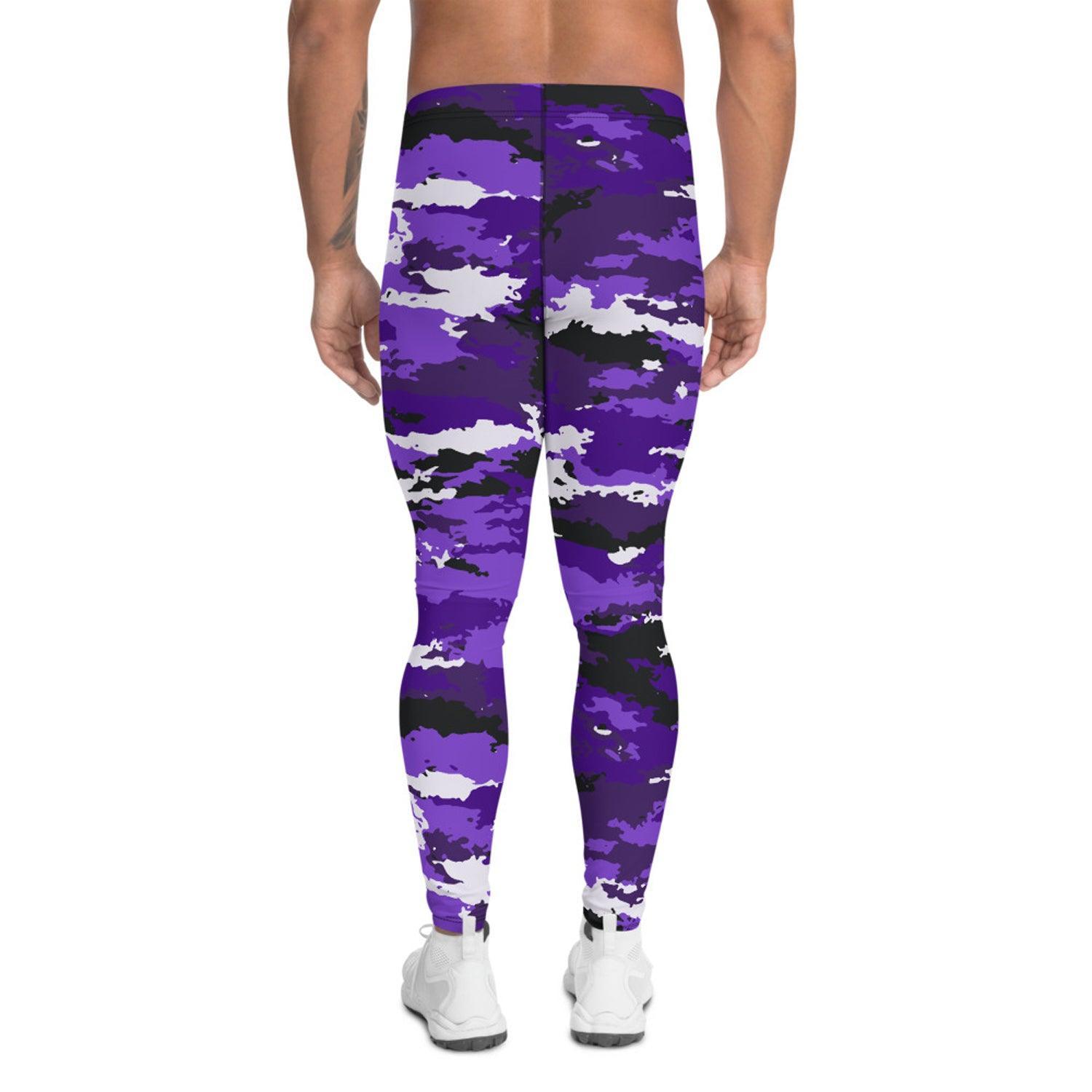 Purple Camo Leggings for Men - VirtuousWares:Global