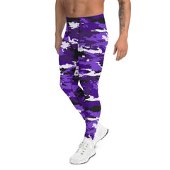 Purple Camo Leggings for Men - VirtuousWares:Global