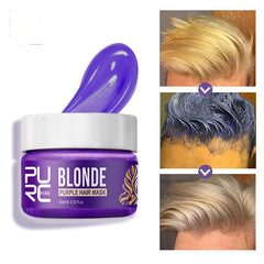 Purple Hair Mask Repairs Frizzy make hair soft smooth Removes yellow - VirtuousWares:Global