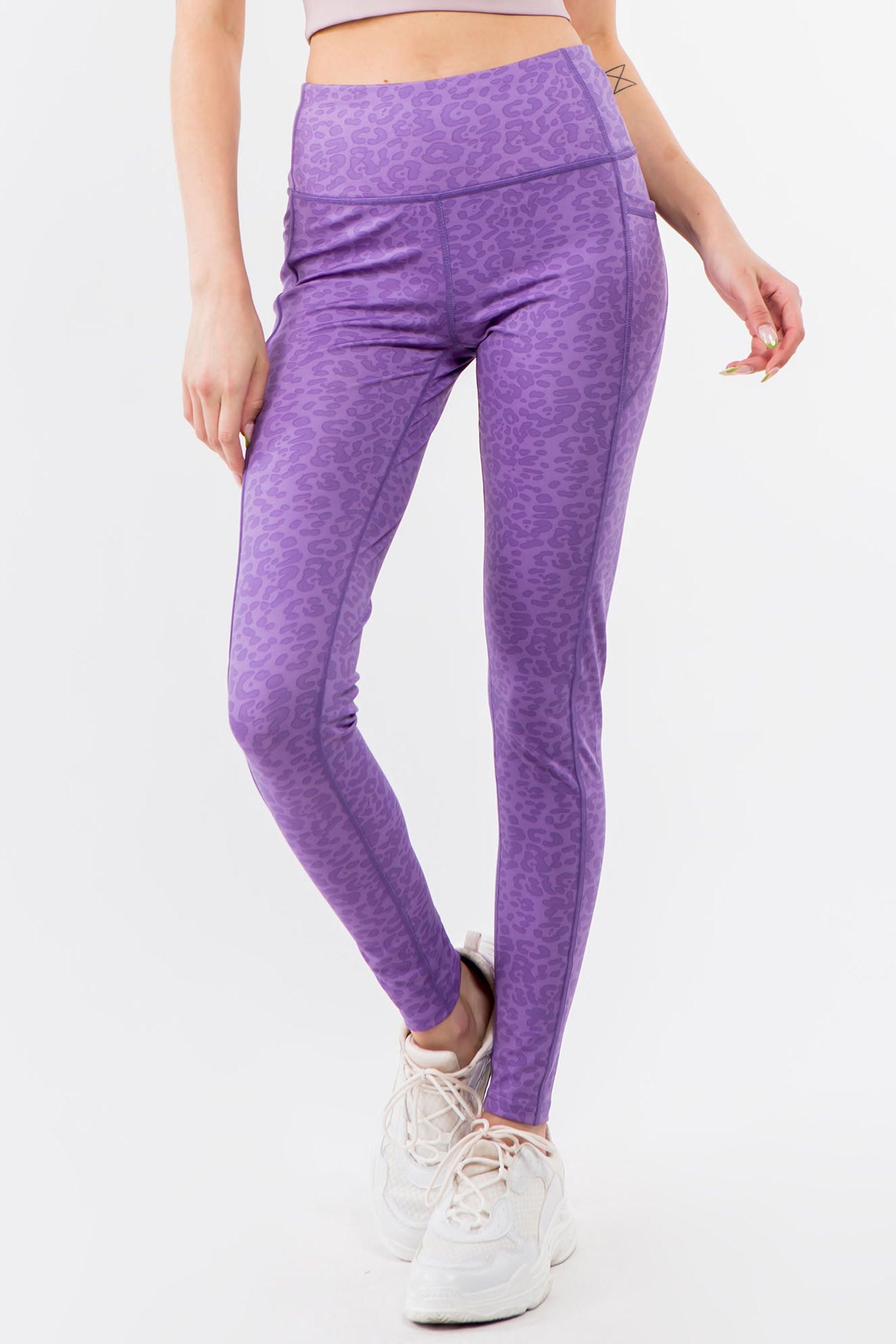 Purple Leopard Leggings - VirtuousWares:Global