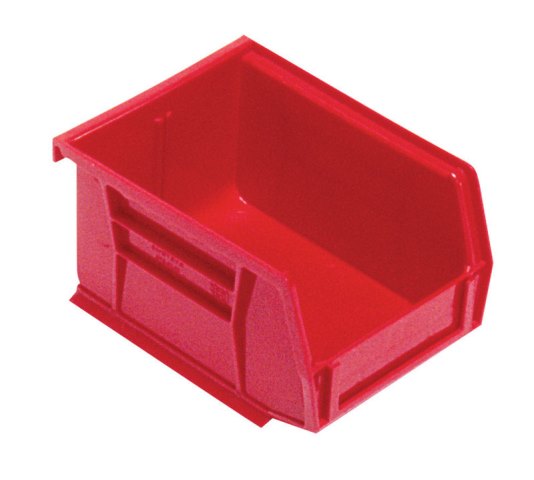 Quantum QUS210RD 0.625 in. Polypropylene Storage Bin Red - VirtuousWares:Global