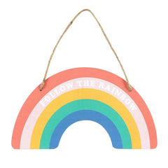 Rainbow Shaped Hanging Sign - VirtuousWares:Global