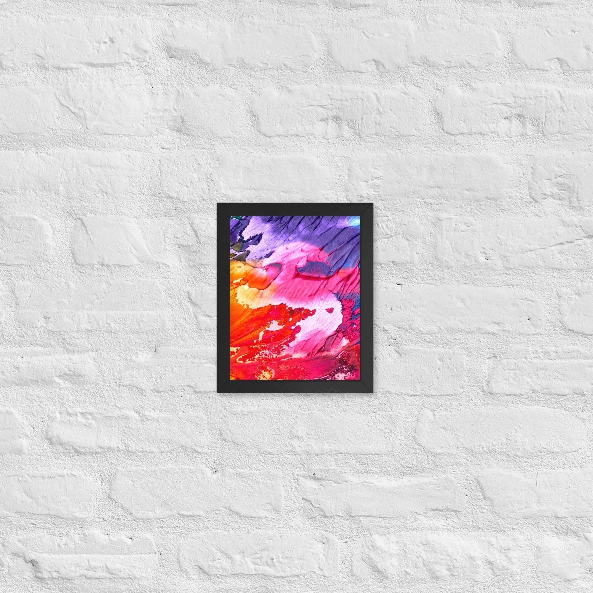 Rainbow Waves Framed photo paper poster - VirtuousWares:Global