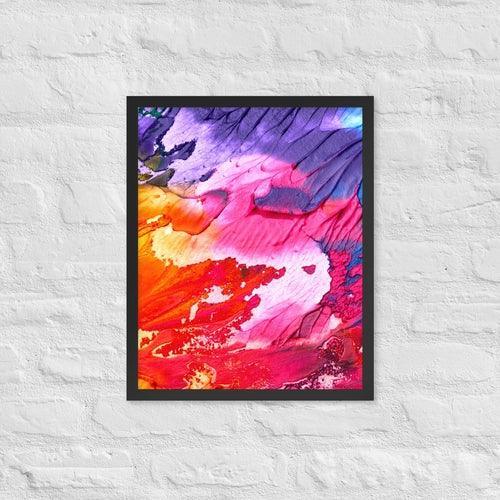 Rainbow Waves Framed photo paper poster - VirtuousWares:Global