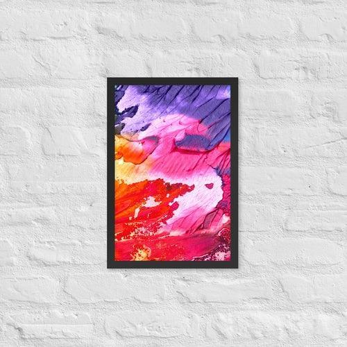 Rainbow Waves Framed photo paper poster - VirtuousWares:Global