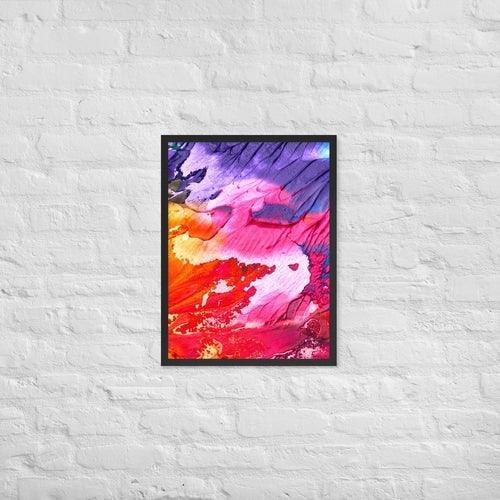 Rainbow Waves Framed photo paper poster - VirtuousWares:Global