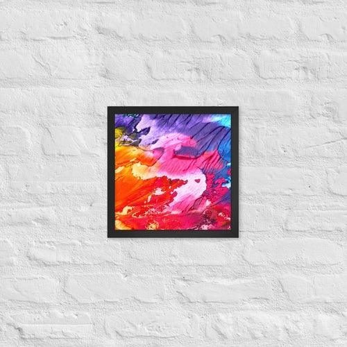 Rainbow Waves Framed photo paper poster - VirtuousWares:Global