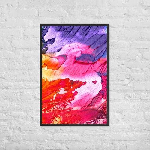 Rainbow Waves Framed photo paper poster - VirtuousWares:Global