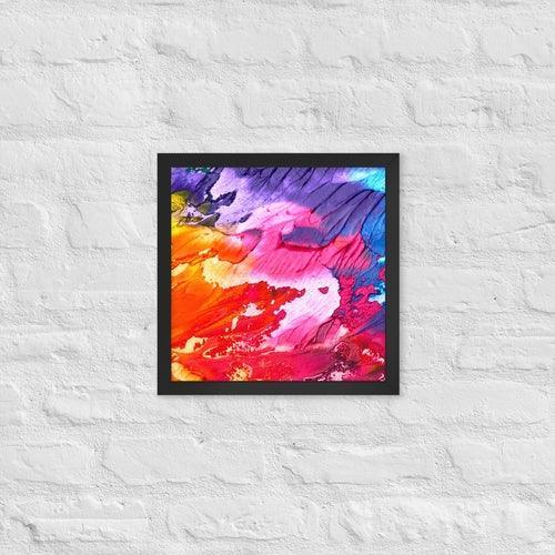 Rainbow Waves Framed photo paper poster - VirtuousWares:Global