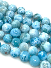 Rare Larimar Gemstone Beads, Genuine Dominican Republic Larimar Large - VirtuousWares:Global
