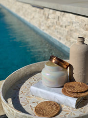 Rattan Coasters, Table Décor Set of 4 - VirtuousWares:Global