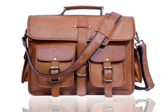 Real Leather Messenger Bag for Men and Women Vintage Laptop Briefcase - VirtuousWares:Global