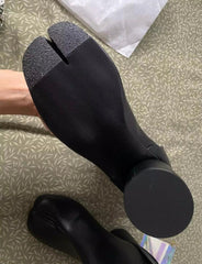 Real leather women tabi split toe ninja ankle boots - VirtuousWares:Global