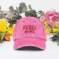 REBEL GIRL Vintage Cotton Twill Cap - VirtuousWares:Global