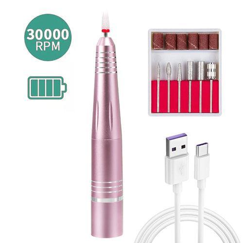 Rechargeable Electric Nail File Cordless Nail Drill Machine File Kit - VirtuousWares:Global