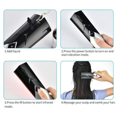 Rechargeable EMS LED Light Head Massager Brush Sonic Vibration Hair - VirtuousWares:Global