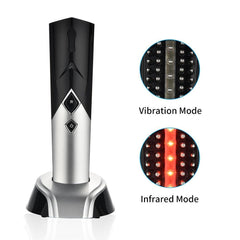 Rechargeable EMS LED Light Head Massager Brush Sonic Vibration Hair - VirtuousWares:Global