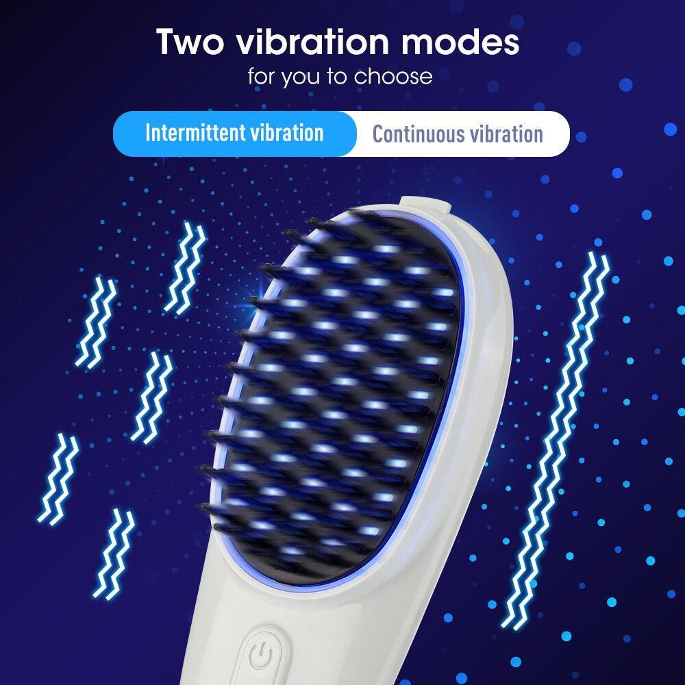 Red Blue Light Electric Massage Comb Scalp Head Massager Photon - VirtuousWares:Global