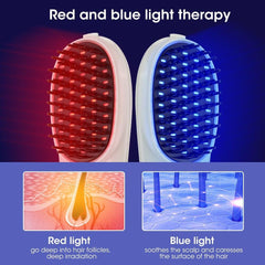 Red Blue Light Electric Massage Comb Scalp Head Massager Photon - VirtuousWares:Global