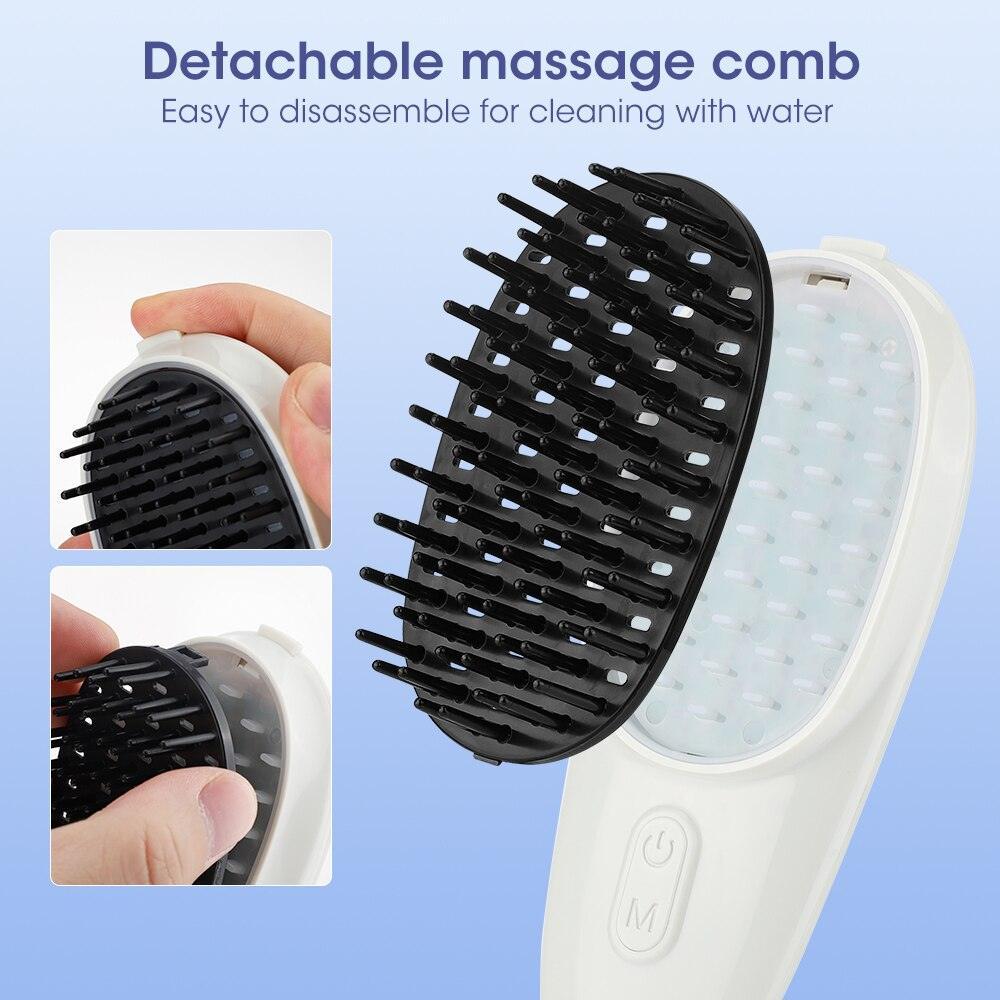 Red Blue Light Electric Massage Comb Scalp Head Massager Photon - VirtuousWares:Global