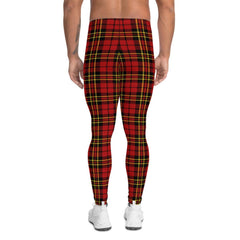 Red Plaid Tartan Leggings for Men - VirtuousWares:Global