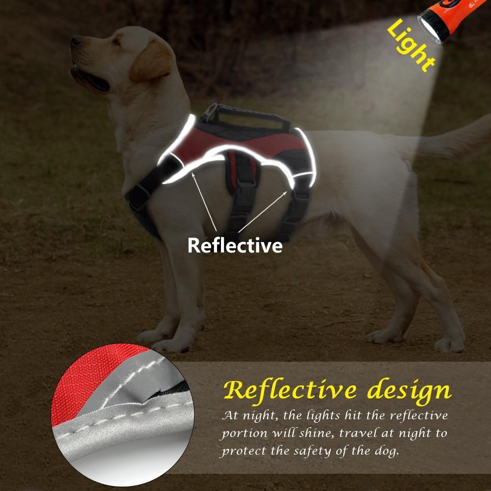 Reflective Dog Harness Large Dogs Halter Harness Pet Mesh Vest With - VirtuousWares:Global