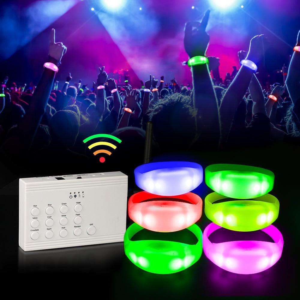 Remote Controlled LED Bracelets (100 Pack Pulsera+ 1 Controller) - VirtuousWares:Global