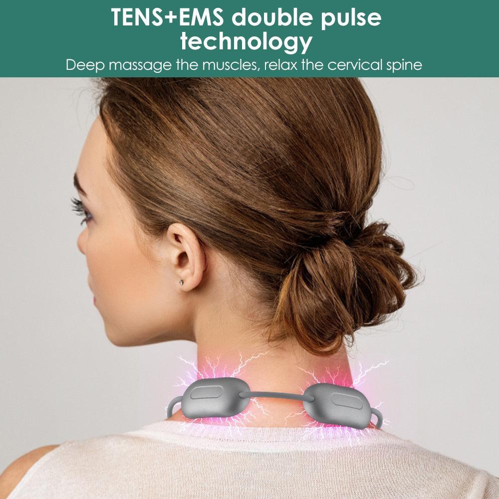 Remote Smart Neck Shoulder EMS Muscle Massager Trainer Relaxation - VirtuousWares:Global