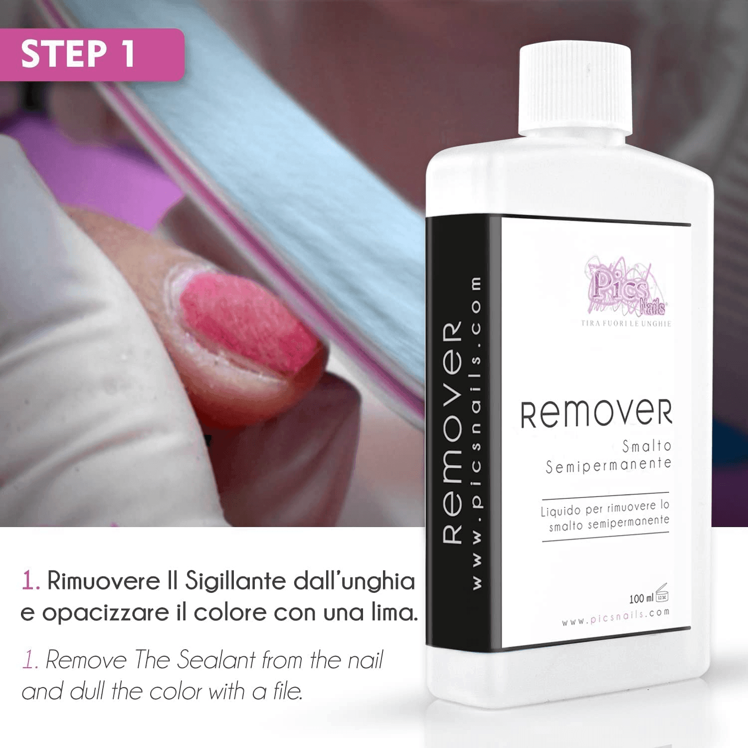 Remover Smalto Semipermanente Acetone Puro 100 ml - VirtuousWares:Global