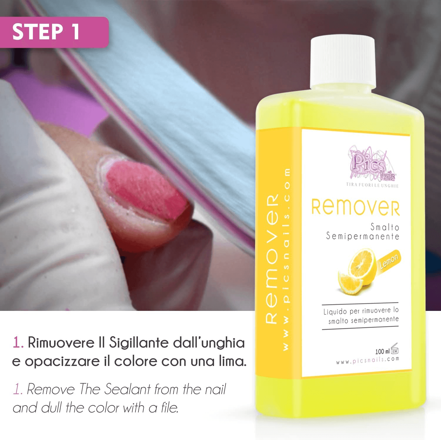 Remover Smalto Semipermanente Limone 100 ml - VirtuousWares:Global