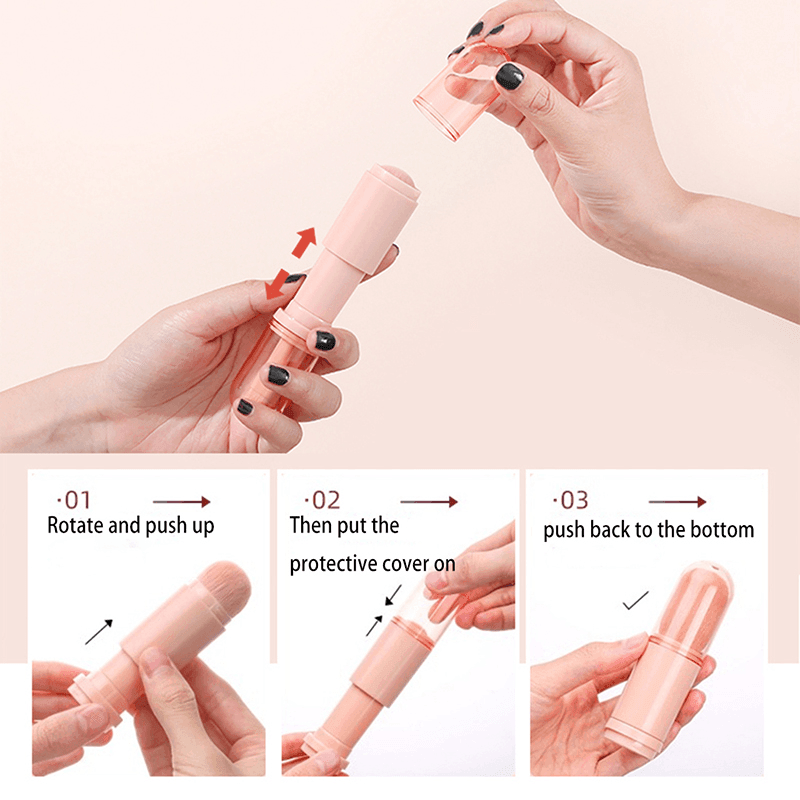 Retractable Makeup Brush Portable 4 In 1 Travel Brush Set - VirtuousWares:Global
