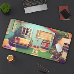 Retro Backyard Scene Desk Mat - VirtuousWares:Global