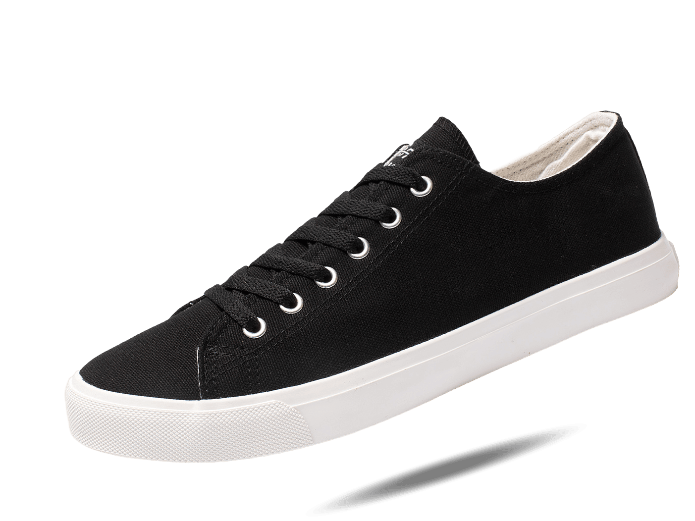 Retro Black/White Canvas Sneakers Unisex Size - Cushioned Insole - VirtuousWares:Global