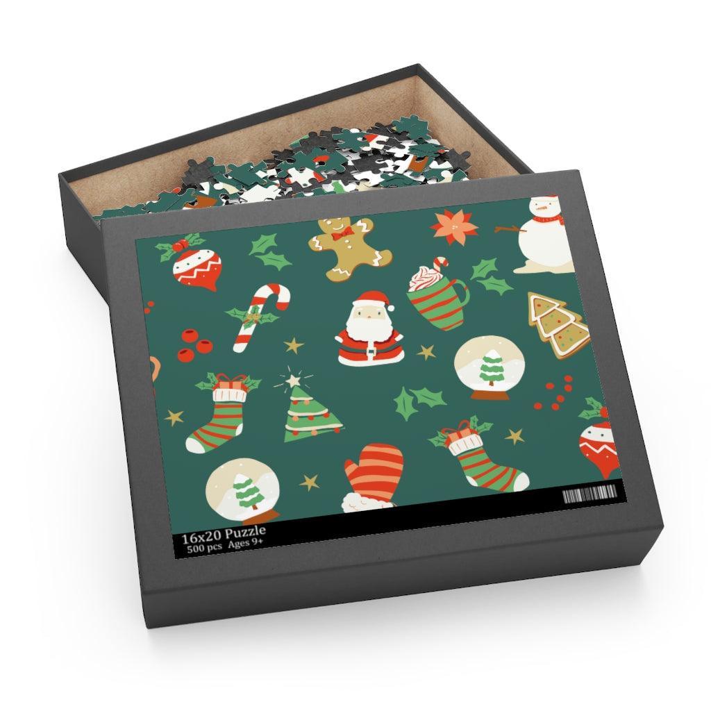 Retro Christmas Jigsaw Puzzle 500-Piece - VirtuousWares:Global