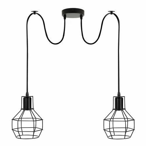 Retro Industrial 2 Way Indoor Ceiling Pendant Chandelier Hanging Light - VirtuousWares:Global